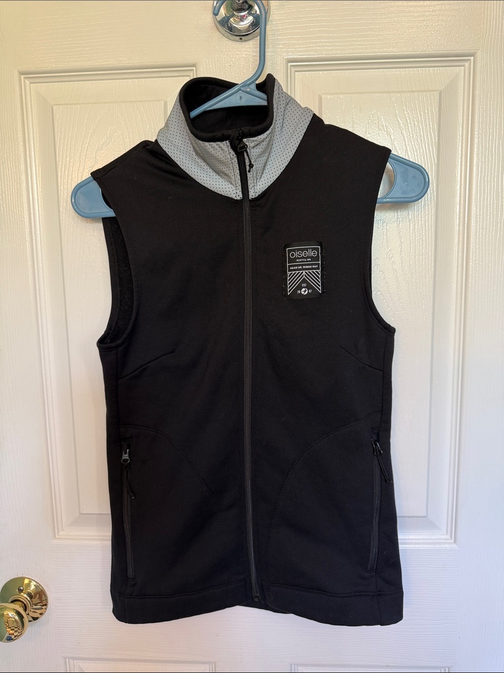 Oiselle Power Tech Black Fleece Running Vest